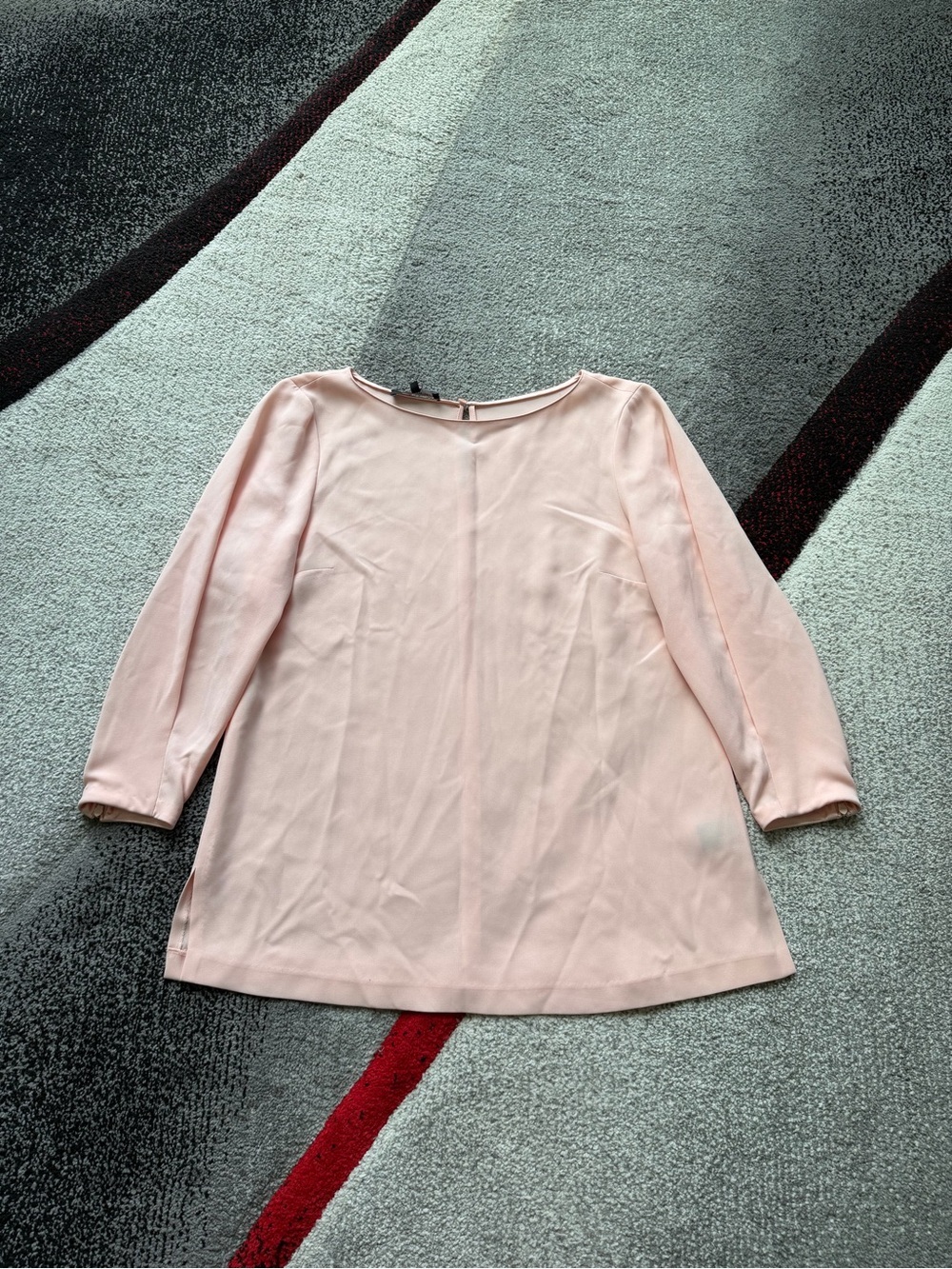 Lafayette 148 New York Blush Pink Sipper Sleeve Blouse